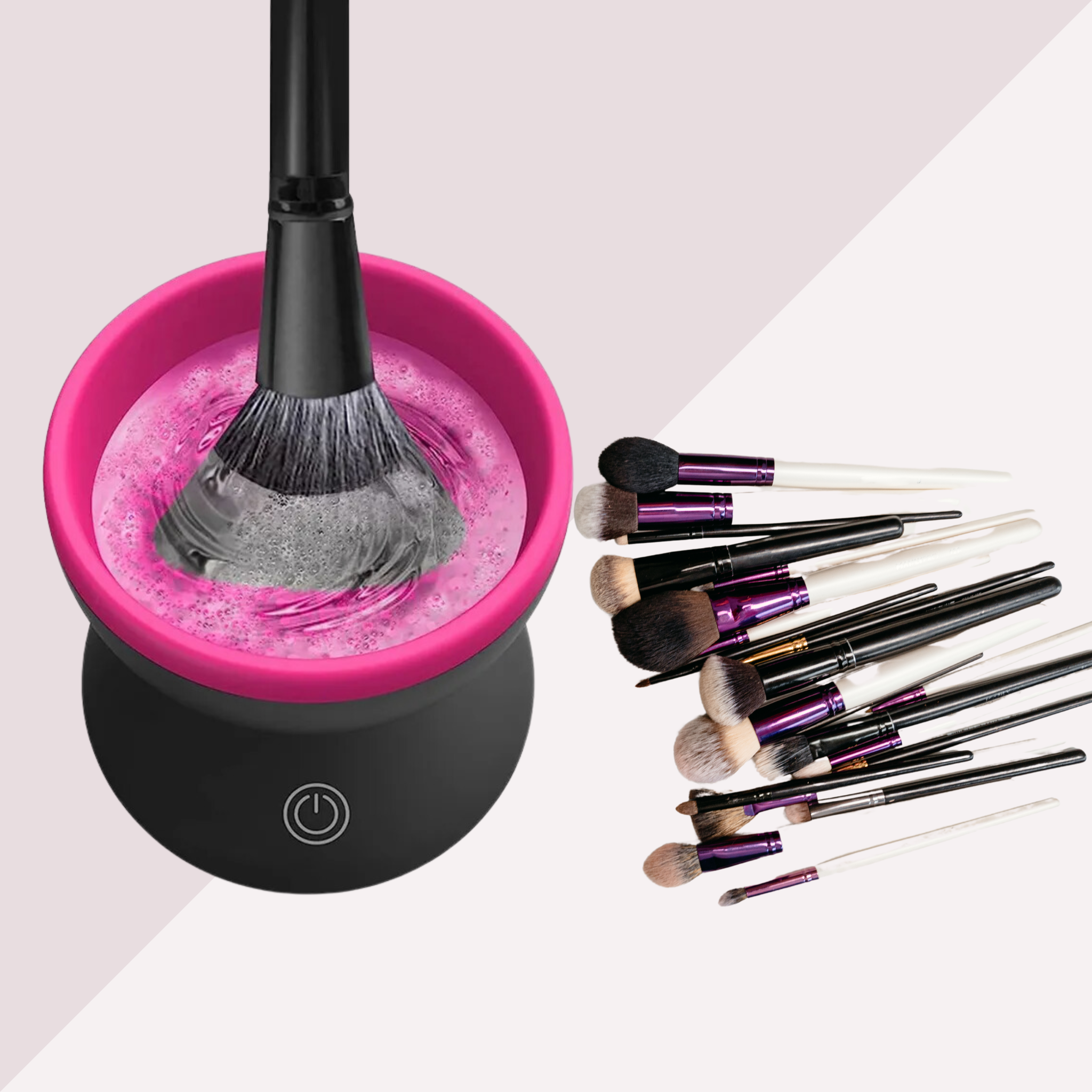 FRAIS Rechargeable Automatic Electric Silicone Makeup Brush Cleaner